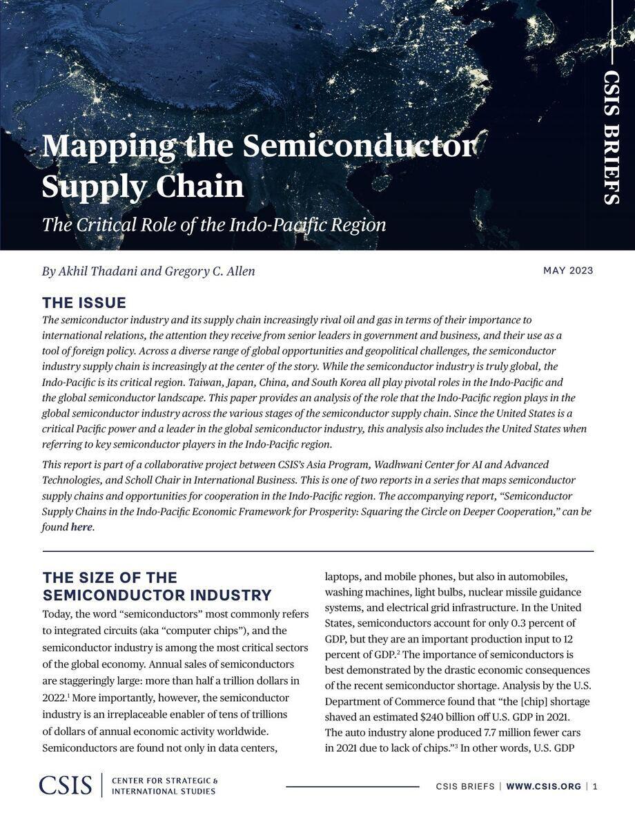Mapping the Semiconductor Supply Chain: The Critical Role of the Indo-Pacific Region cover